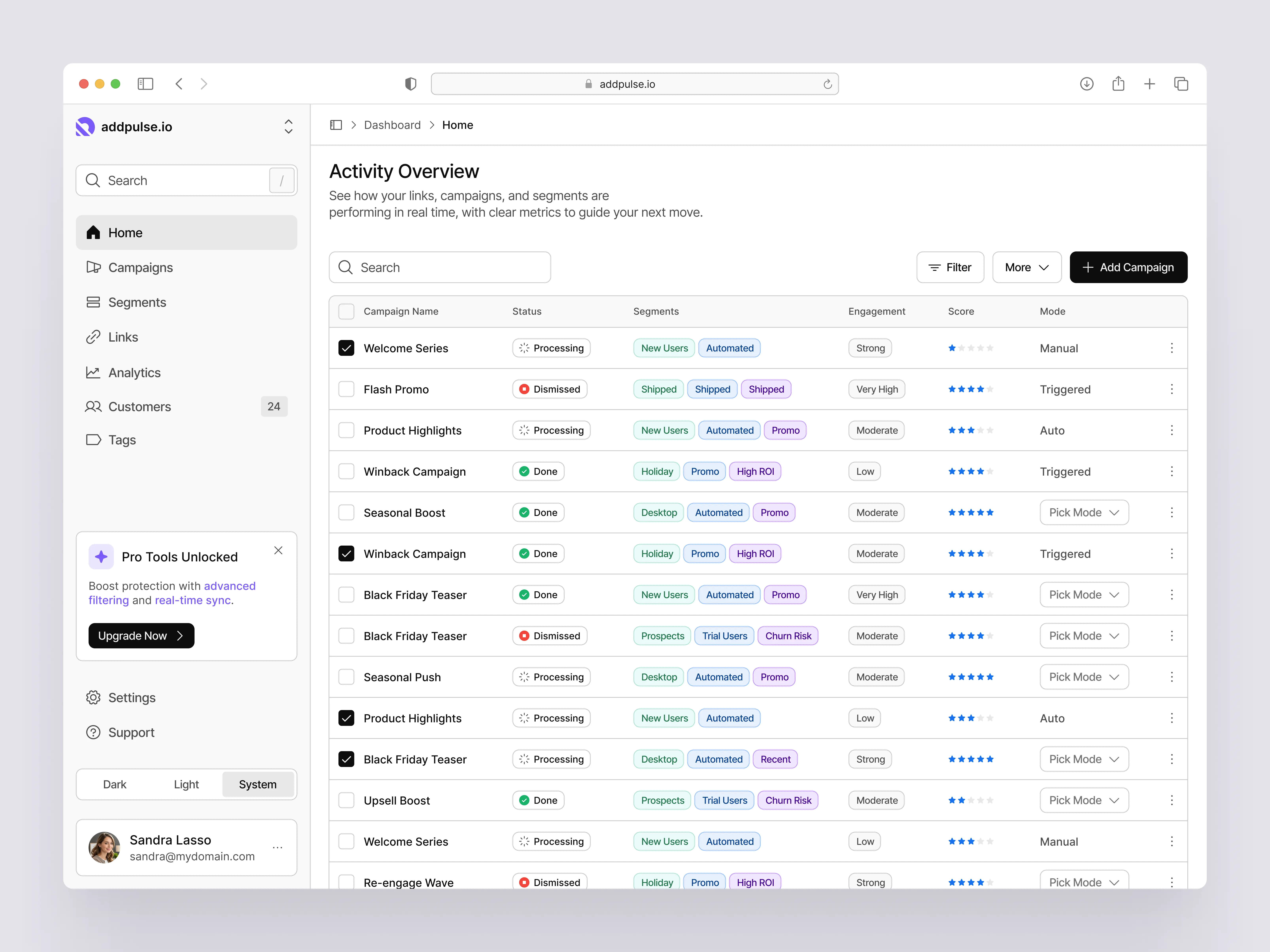 Cover of Addpulse Marketing Dashboard