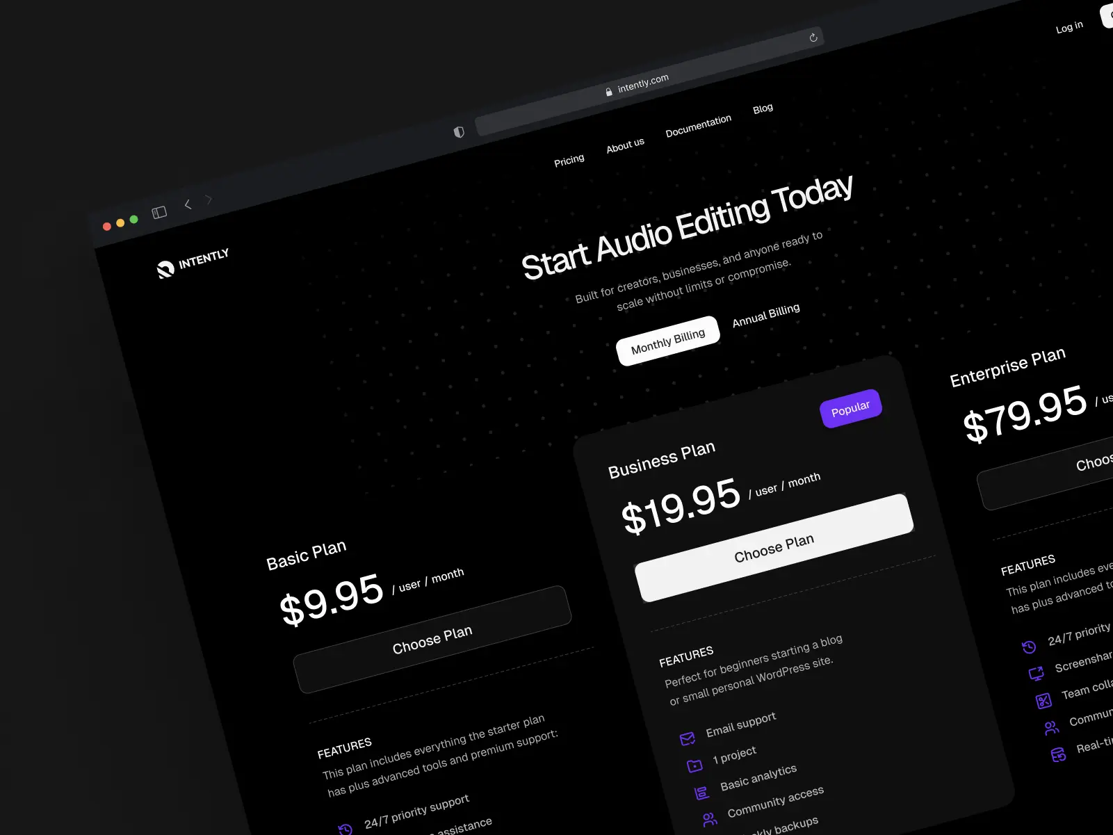 Cover of Pricing Tables Dark Mode